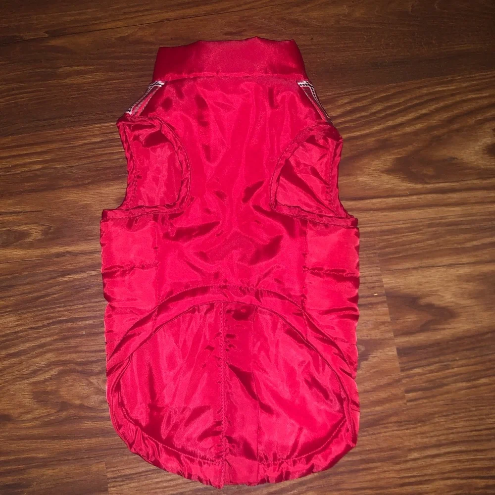 ☀Top paw dog red jacket sz M